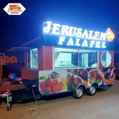 China Vegetable Processing Plant Pizza Oven Mobile Concession Trailer Chinese Food Van Trailer Dessert Fast Food Truck With Kitchen For Sale for sale