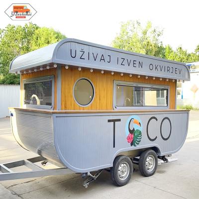 China High quality vegetable processing factory mobile restaurant food carts with full kitchen hot dog food trailer with wheels for sale