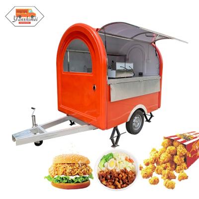 China Vegetable processing plant small mobile fast food cart fast food trailer coffee truck barbecue trailer for sale for sale