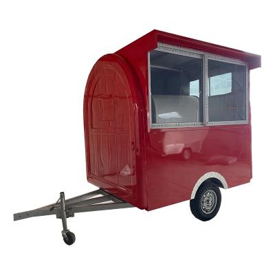 China Hot Sale China Vegetable Processing Factory Round Food Cart Food Van Ice Cream Mobile Food Trailer For Sale for sale