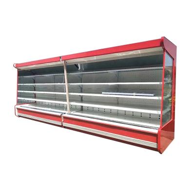 China Single-temperature supermarket refrigeration equipment air curtain freezer fruit and vegetable display refrigerator for sale