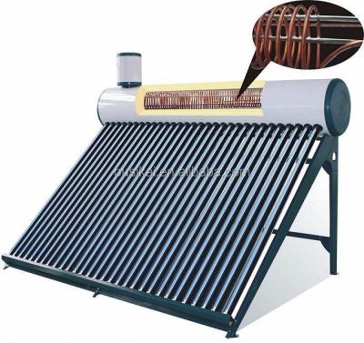 China Galvenized Copper Coil Steel Preheated Solar Water Heater With Heat Exchanger for sale