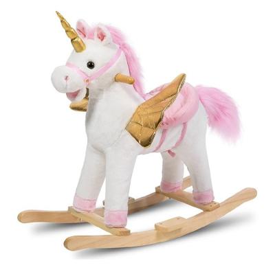 China Ride on the Horse Toy Pink Plush Stuffed Ride Toy Unicorn from Toy Hot Sales Child Rocking for sale