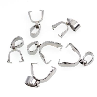 China 10PC Stainless Steel Sliver Color Stainless Steel Bead Clamp Pinch Bail Clip For DIY Craft Accessories Handcrafted Jewelry for sale