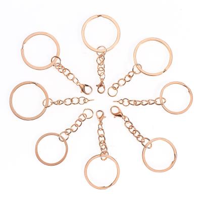 China 10pcs/bag Sustainable Blank Keychains Keychains Split Rings Keyfob Holder DIY Pendant Jewelry Accessories for sale