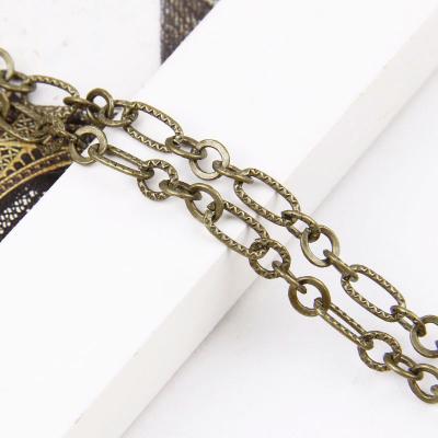 China Sustainable Wholesale Fashion Jewelry Component Chain Fashion Oval 5m Shape Chain For Necklace Jewelry Making for sale