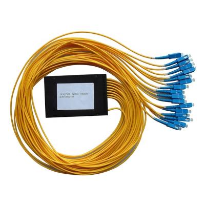 China FTTH PG-PLC132M09SA 1x16 PLC Splitter Fiber Optic ABS PLC Splitter With SC/UPC Connector for sale