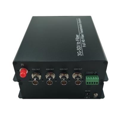 China FTTH 4-Channel HD-SDI / 3G-SDI Video Media Optical Fiber Converter for sale