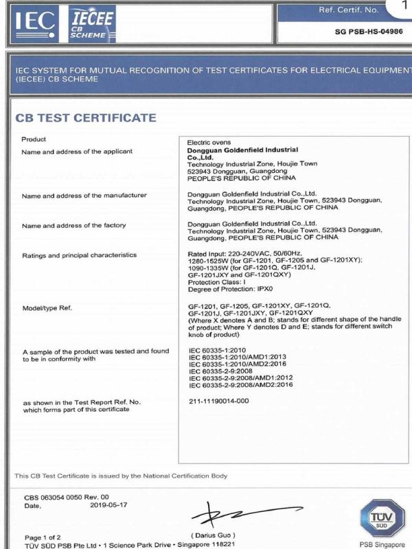 CB - Donggaun Golden Field Industrial Co., Ltd.