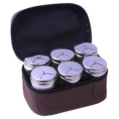 China Camping Spice Picnic Pepper Pot Ketchup Seasoning Jar Container Kitchen Outdoor Tools 6pcs/Set Portable Bottle BBQ Condiment Sauce for sale