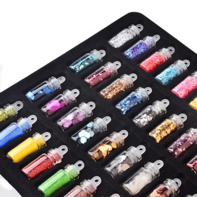 China 3d Nail Professional DIY Nail Art DIY Nail Powder Set Acrylic Glitter Nail Powder Decoration for sale