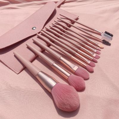 China Angular Blush Low Price Neon Private Label 12pcs Custom Logo Cosmetic Tools Makeup Brush Set for sale