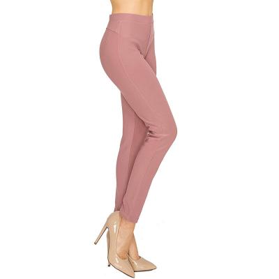 China Anti-Wrinkle Women's Slim Stretch Office Casual Pants Women's High Waist Yoga Straight Women's Pants for sale