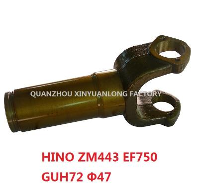 China Universal WELD FLANGE YOKE SLIP YOKE STEEL BUSHING jiont: GUH72 FOR HINO TRUCK ZM443 EF750 HINO 700 FM2P REAR AXLE DRIVE SHAFT for sale