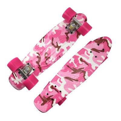 China Best New Design 22*6inch Plastic Selling Pink Color Used Aluminum Plastic Skateboard For Sale for sale