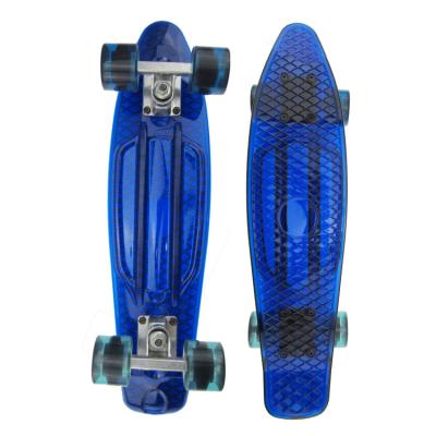 China Hot Sale 22*6inch Plastic Skateboard Skate Board Clear For Street Surfing for sale