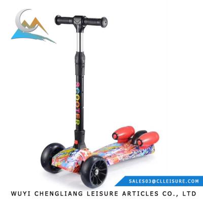 China 2018 PU Wheel Flash Big Wheel 3 Wheel Kids Foldable Aluminum Scooters for sale