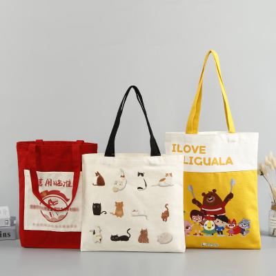 China 100% Custom Logo Advertising Full Cotton Color Eco-friendly Printing Environmental Protection Canvas Tote Bag for sale