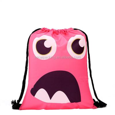 China Eco-friendly and economical polyester backpack bag quilted fabric polyester drawstring backpack bag waterproof custom for sale