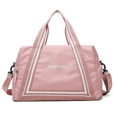 China 100% Eco-friendly Travel Gym Handbag Women Sports Girls Fancy Pink Duffel Bags Small Duffel Bags for sale