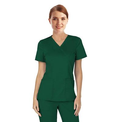 China New Elastic V-Neck Dental Staff Fits Hospital Men Women Medical Nursing Scrub Clothes for sale