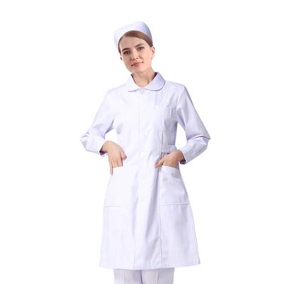 China Stand Collar Hospital Fashionable White Nurse Uniform Dress for sale