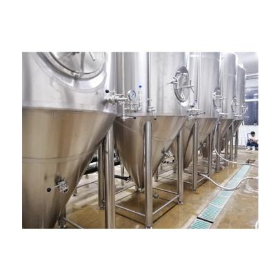 China Hotels Stainless Steel 10HL 1000L 3000L Beer Cooling Jacketed Insulated Conical Fermentation Tank for sale