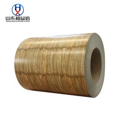 China Patrón de grano de madera Impreso Color Revestido de acero bobina PPGI Rollo Prepintado de acero galvanizado hojas / bobinas en venta