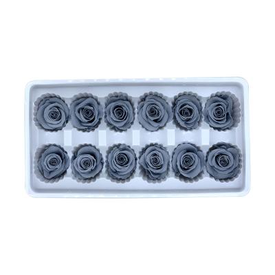 China Rose Real Natural Preserved Fresh Flower 3-4cm Immortal Roses Heads For Wedding for sale