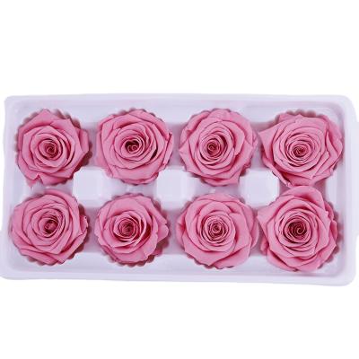 China 2021 Natural Fresh Rose INS Newly Preserved Rose Head For Arrangement 4-5cm Preserved for sale