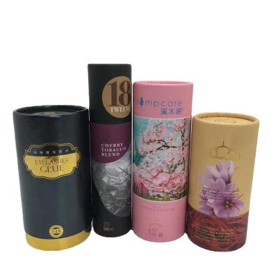 China Biodegradable Custom Design Cylinder Paper Cardboard Perfume Bottle Tube Luxury Paper Packaging for sale