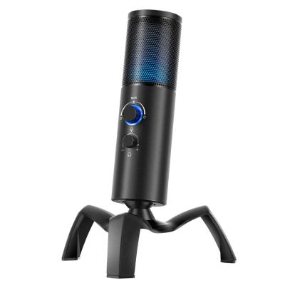 China RGB Microphone RGB Mic Tripod Microfono Condenser Usb For Gaming Streaming for sale