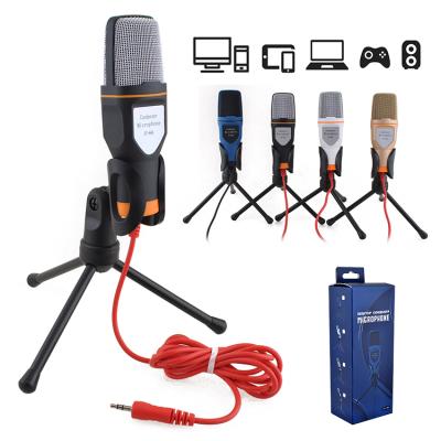 China plug & Gaming Sf 666 Studio Microfone Condensador Microfono Para PC Condenser Microphone With Adapter for sale