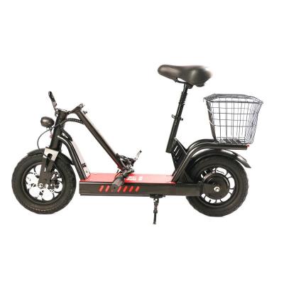 China Two Wheel 48v Adult Unisex Mobility Foldable Lithium Battery Electric Scooter With Goods Basket for sale