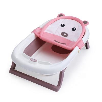 China Baby Bathing FB-01 China Supplier Amazon Sale Plastic Multifunctional Foldable Infant Baby Bathtub Warm Cover Warmer With Stand for sale