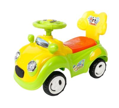 China Ride On Toy High Quality Car Kids Toy Stroller Plastic Walker Pushing Bar Kids Ride On Car With Music And Light And With Back Rest. for sale