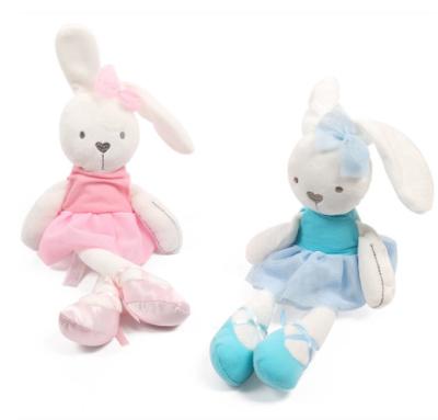 China Rabbit Kids Plush Toys Holding Comforting Baby Sleeping Bunny Doll for sale