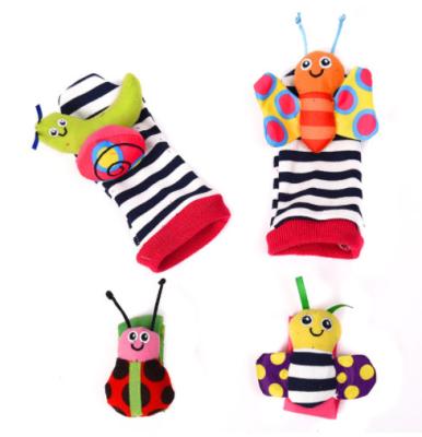 China Adjustable  Kids Plush Toys Wrist Ring Bell Puzzle Toy Socks for sale