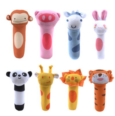 China Animal Hand Grasping  Newborn Plush Toys Cartoon  Baby Hand Ring for sale