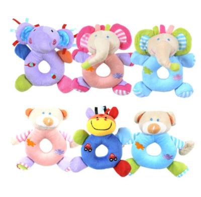 China Baby Animal Plush Toys Round Hand Ring Doll Toy Smooth And Soft for sale