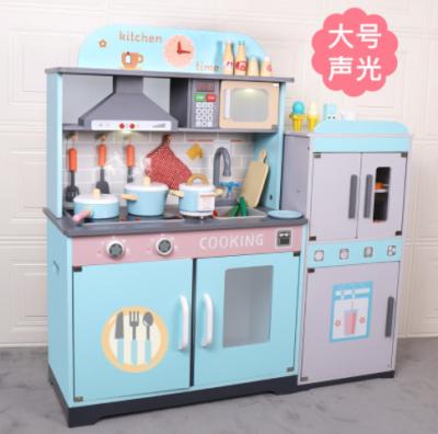 China Environmentally Safe Simulated Kitchen Wooden Toy Set Girl Cooking Utensils for sale