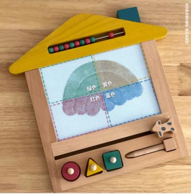 China Kids Painting Wooden Educational Toys Retro Painting Board for sale