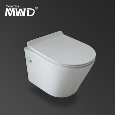 China Chinese Double-Flow MWD Bathroom Product High Quality Wall Hung WC Rimless Flush Toilet M3314 for sale