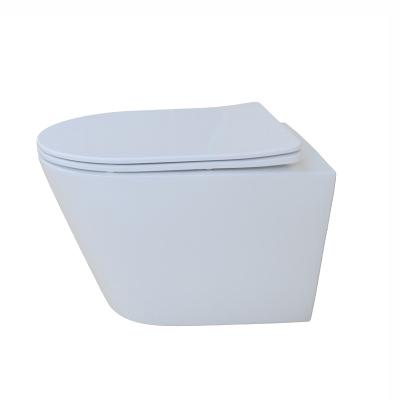 China Modern Rimless Ceramic Double-Flow Wall Hung Toilet Mounts In One Piece M3318 for sale