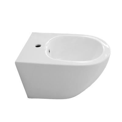 China Modern Bathroom Ceramic White Color Wall Hung Bidet Mounted Wc for sale