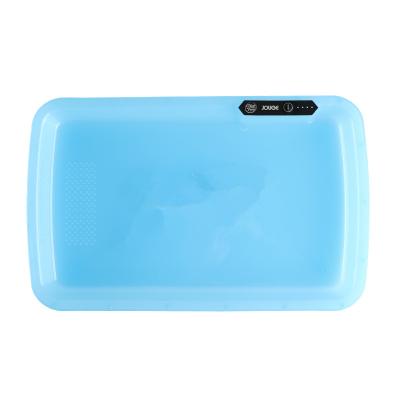 China Popular Direct Sale LED Glow Tray YELLOW DIY Custom Tobacco Collecting Rolling Tray for sale