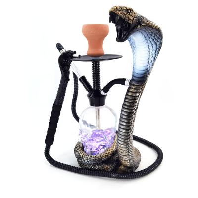 China New Design Premium Smoke Snake Shaped Hookah Luxury Design Skulls Hookah Shisha Party Bar Glowing Collection for sale