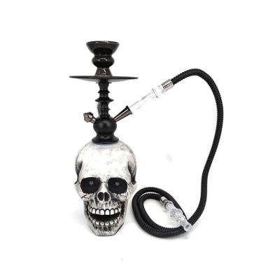 China Cool Hookah Shisha Resin Hookah Skull Shaped Hookah Shisha Set Wine Bar Halloween Party Fashion Arabic Nargile for sale