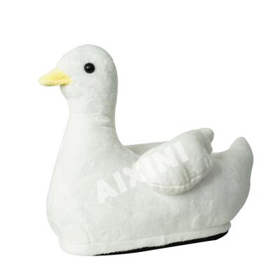 China 2022 Indoor Easter Valentine's Day Gifts Light Bedroom Goose Shoes White Goose Hugy Wugy Plush Slippers Custom for sale