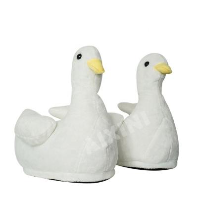 China 2022 Indoor Easter Valentine's Day Gifts Light Bedroom Goose Shoes White Goose Hugy Wugy Plush Slippers Custom for sale